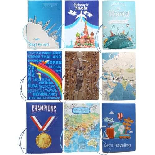 New 3D Stereo Design PVC Travel Passport Holder Protector Cover Cool Cartoon Passport Bag 14*9.6cm Unisex Documents ID Card Case