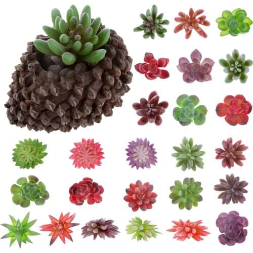New Party Supplie Artificial Succulent Flower Plastic Plant Home Garden Balcony Decor Multicolor Festive Favor Birthday Gift