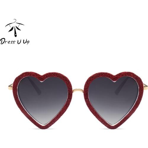 DRESSUUP Heart Flash Sunglasses Women Brand Designer Coating Lovers Cute Sun Glasses UV400 Shades Oculos De Sol Feminino