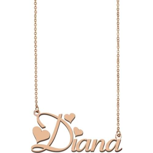 Diana Name Necklace Personalized Custom Name Choker for Women Girls Best Friends Birthday Daughter Christmas Mother Gift