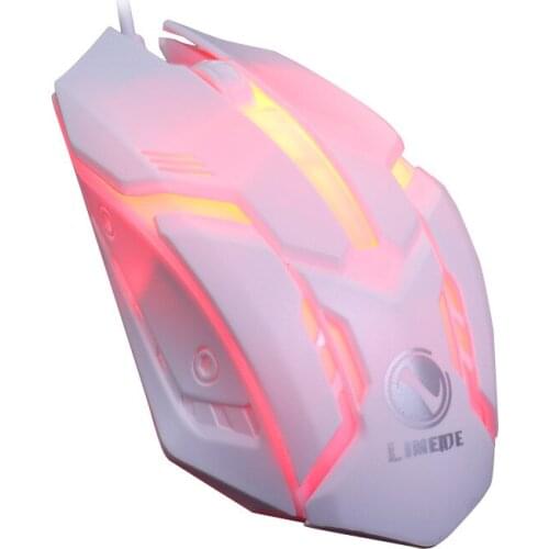 USB Wired Luminous Mouse Four-way Wheel Optical Mouse DPI1000 For Desktop Notebook Computer