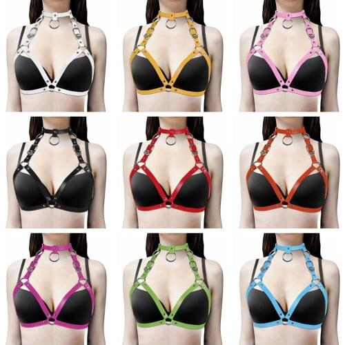 Handmade PU Leather Harness Belts Body Bondage Punk Straps Chest Harness Fashion Stylish Accessorie Gothic Bdsm Adjust Rave Wear