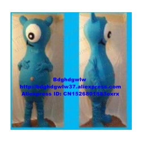 Christmas Blue One-eyed Monster Mascot Costume Adult Cartoon Character Outfit Gifts And Souvenirs Sports Carnival zx1583