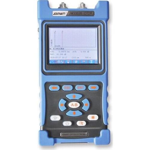 Handheld JW3302-SM-OTDR 1310/1550nm Optical Time Domain Reflectometer Integrated VFL 30dB/28dB ,FC/SC/ST Connector English menu