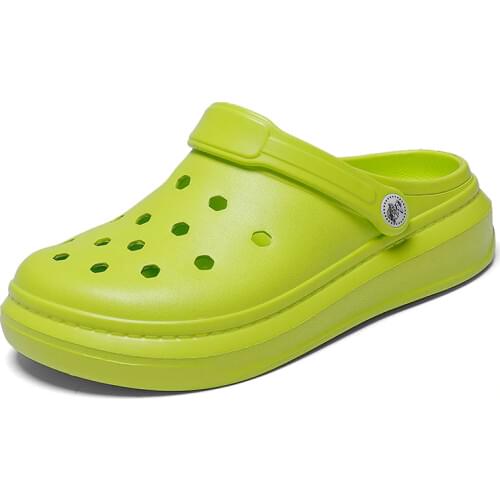 Men Shoes High Quality Fashion Summer Casual Sandals Daddy Style Lovers Thick-soled Hole Sandals Beach Hole Outdoor Slippers