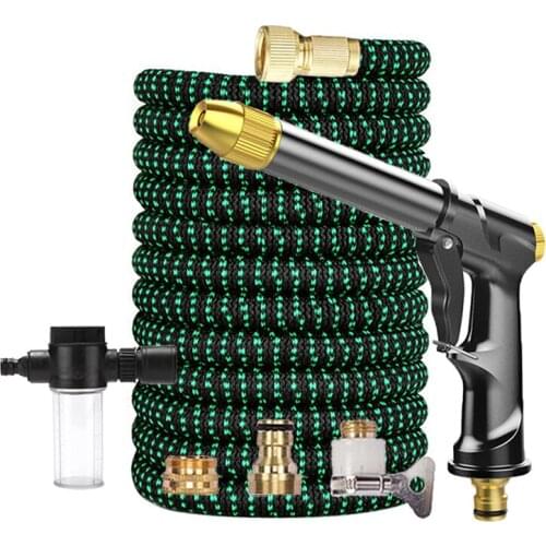 New Garden Hose Flexible High Pressure Car Wash Hose Foam Spray Gun Set Expandable Magic Watering Hoses Pipe Jardin Irrigation