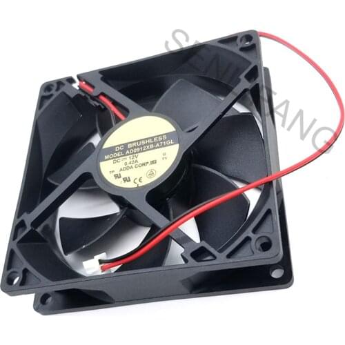 Brand New AD0912XB-A71GL DC 12V 0.42A 90x90x25mm 2-wire Server Cooling Fan