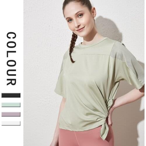 Athletic T-shirt Women 's Mesh Quick Drying Clothes Large Size Loose Running Short-sleeved Blouse Fitness Shirt Summer Breath