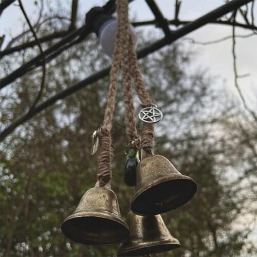 Witches Bells Door Wind Chimes Outdoor Garden Decoration Protection Charm Decor Clearing Negative Energy Hanging Ornament Jardin
