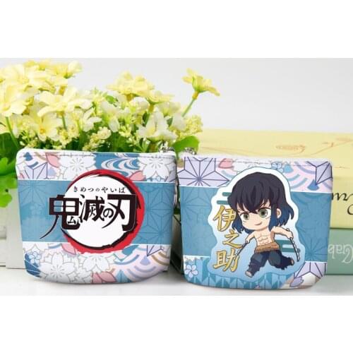 1pc Anime Demon Slayer Penny Purse Kimetsu no Yaiba Agatsuma Zenitsu Coin Bag Change Wallet