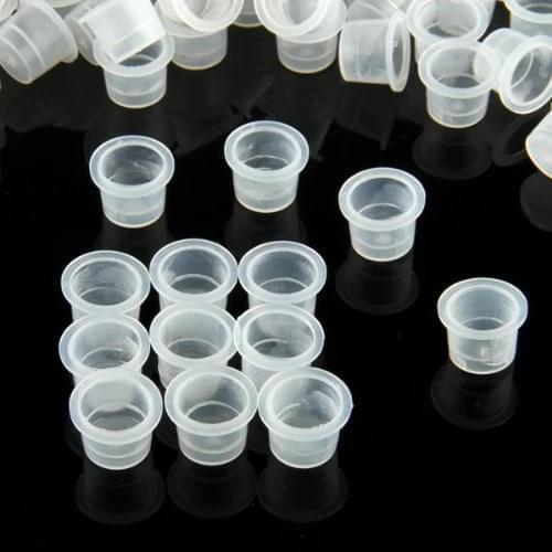 200 Plastic Medium Tattoo Ink Cups Caps Holder Supplies