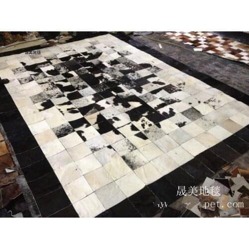 2018 free shipping 1 piece via DHL 100% natural genuine cowhide chinese carpet