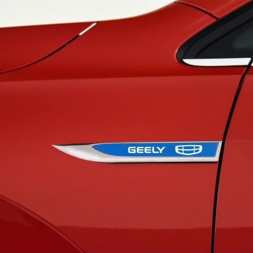 2PCS 3D Metal Emblem Badge Car Body Side Decoration Sticker For Geely Atlas Boyue NL3 X6 EX7 Emgrand X7 SUV GT GC9 borui ENGLON
