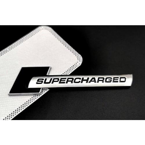 3D Metal Diamond Block Badge Bar Auto Emblem Decal Sticker SUPERCHARGED Car Styling Trunk Fender Car Accessories