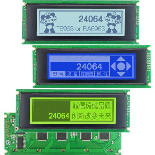22PIN Parallel LCD24064 Graphic Screen Module with Backlight T6963 RA6963 EQV Controller 5V 3.3V