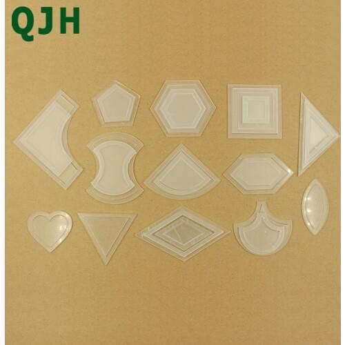 54pcs/bag Patchwork Template DIY Handmade Craft Sewing Tool Transparent Template Different Shape Pattern Quilter Quilting Supply