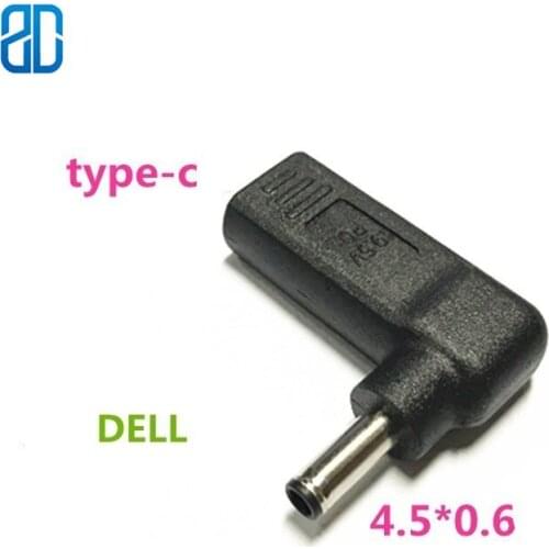 Type-c female USB to Dell DELL4.5*0.6mm with needle male notebook adapter power adapter