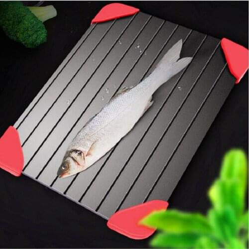 Quick Thawing Frozen Meat, Fish And Seafood Aluminum Plate Quick Thawing Tray Kitchen Gadget