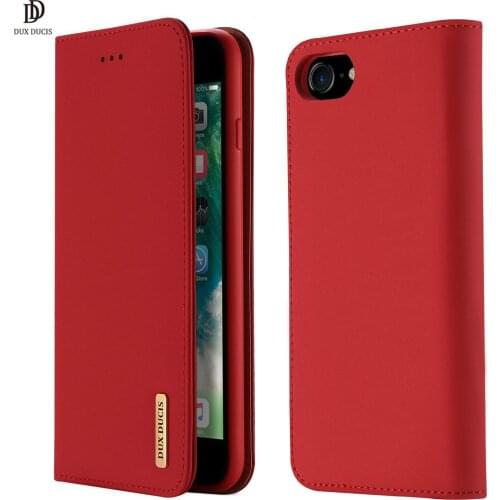 For iPhone 7 Plus 8 Plus DUX DUCIS Wish Series Luxury Case Flip Cover with card Slot Sturdy Stand Support Wireless Charging