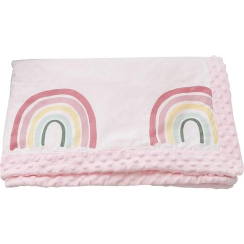 Baby Blanket & Swaddling Cotton Cartoon Newborn Soft Bubble Fleece Blanket Quilt Infant Swaddle Wrap Stroller Blanket Bedding