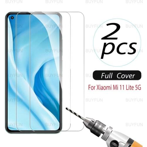 For Xiaomi Mi 11 Lite 5G 2pcs Anti-scratch safety protective film for xiaomi xiomi xaomi mi 11 lite 5g 6.55 inch tempered glass