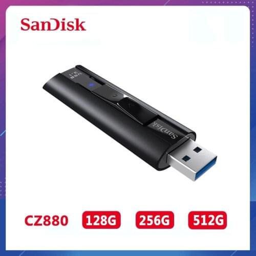 Original SanDisk CZ880 128GB Extreme PRO USB 3.1 Flash Drive 256GB 512GB Pen Drive high speed 420MB/S Pendrive Business U disk
