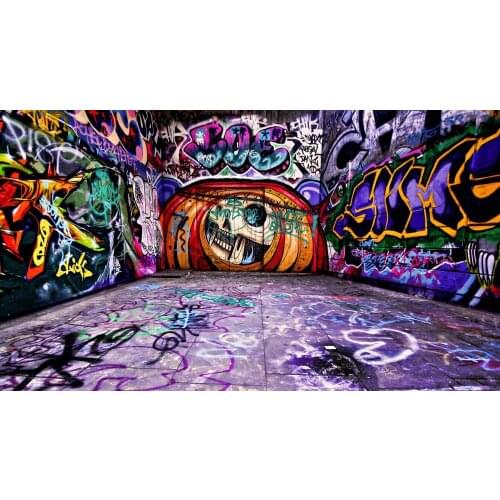 Hip hop graffiti wall photography studio background High quality Computer print party photo backdrop