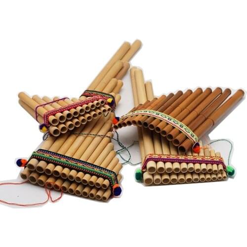 Indian panpipe panflute Peruvian 23/19/13 tone single double row Inca ethnic south Amrican musical instrument 1pc