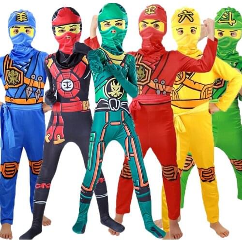 Costume Boys Costumes Children Fancy Party Dress Up Carnival Halloween Costume for Kids Ninja Cosplay Superhero Jumpsuit