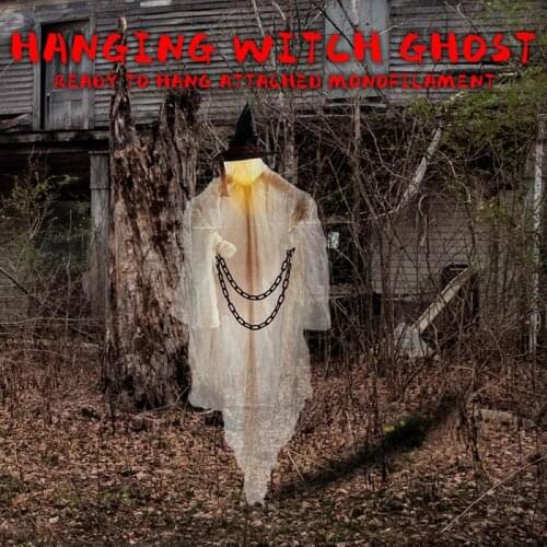 Halloween Creativity Farmhouse Flying Witch with Felt Hat Horror Props Outdoor Atmosphere Scene Holiday Party Halloween Decor