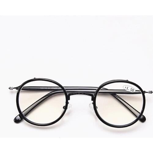 Retro Style Anti Blue Ray Round Reading Glasses For Men & Women Quality Fashion 1.56 Index Presbyopic Lenses Presbyopia Glasses