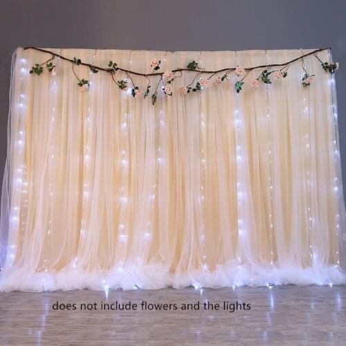 Ice Silk Wedding Backdrops Panels Hanging Curtains Party Backdrop Wedding Decoration Drape Big Events Background Cloth