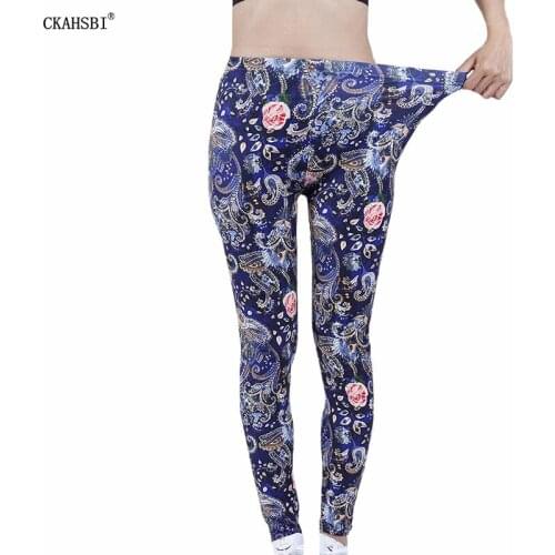 CKAHSBI Slim Long Leggings Sport Printed Clothing Women Yoga Pants High Waist Fitness Tights Gym Elastic Running Trousers New