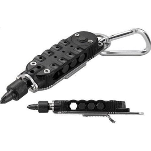 Mini Screwdriver Keychain Portable Stainless Steel Screwdriver Multifunctional EDC Outdoor Camping Wilderness Hiking Tools