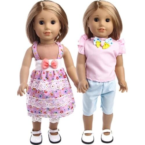 2021 Fashion Hot-selling Clothes New Born Baby Doll Clothes for 18"43cm American Girl Reborn BJD Dolls Accessories Suit Outfit