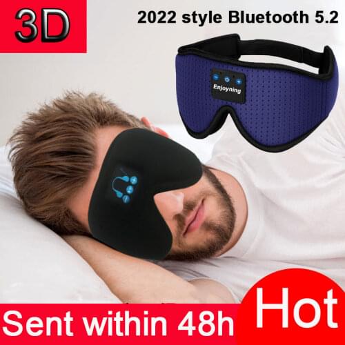 New 3D headphone wireless music sleep artifact breathable eye mask Bluetooth v5.0 headset call manufacturers Dropshipping