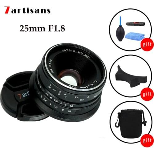7artisans 25mm F1.8 Prime Lens for Sony E Mount /Fujifilm/Canon EOS-M Mout Micro 4/3 Cameras A7 A7II A7R Free Shipping