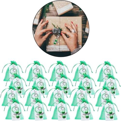 Thank You Gift Angel Keychains Wedding Favor Guest Return Gifts with Tags and Bags for Christening Baby Shower Birthday Giveaway