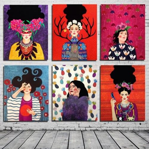 Nordic Poster Pop Art Girl Canvas Painting Print Living Room Home Decoration Artwork Modern Wall Art Oil Painting Poster Picture