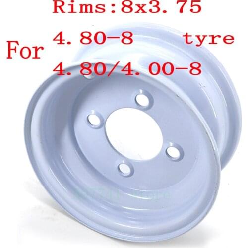 Size 8x3.75 Rim 4.80-8 Hub Rim 4.80/4.00-8 "Trailer 4 Holes 5 Holes For Tool Car Trailer Forestry Machinery Lift For Tires