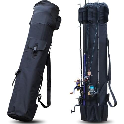 Sougayilang Foldable Canvas Fishing Bag Large Capacity Multifunctional Fishing Tackle Pack Outdoor Bags Fishing Tool Storage Bag