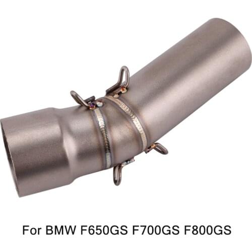 For BMW F650GS F700GS F800GS ADV Motorcycle Exhaust Mid Link Connect Pipe Stainless Steel 51mm Slip On