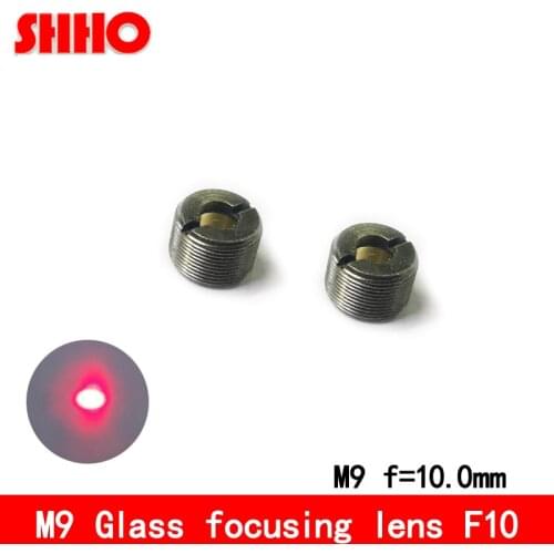 High quality M9 tooth distance 0.5mm D-ZK3 optical glass focusing lens focal length 10mm 400nm to 700nm antireflective film