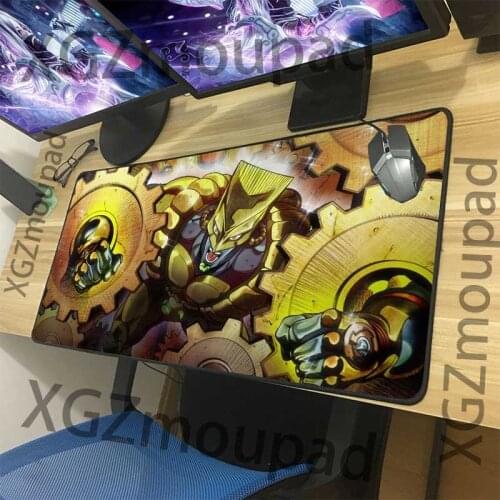XGZ Custom Large Computer Desk Mats Precision Black Lock Edge JoJos Bizarre Adventure Mouse Pad Non-slip for Lol Dota Gamer Xxl