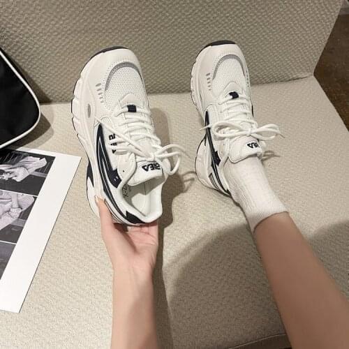 Dad Shoes Women 2021 New Casual Sneakers Platform Mesh Surface Breathable Womens Running Shoes