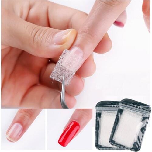 10/20pcs Nail Extension Silk Fiberglass Non-woven Silks Form Wrap Manicure Building UV Gel French Acrylic Tips Glass Fiber Paper