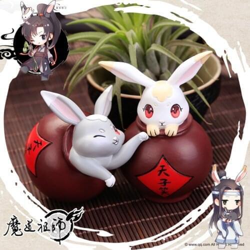 Grandmaster of Demonic Cultivation Lan Wangji Wei Wuxian Mo Dao Zu Shi MDZS Refrigerator Cute Rabbit 3D Magnet Sticker Gift
