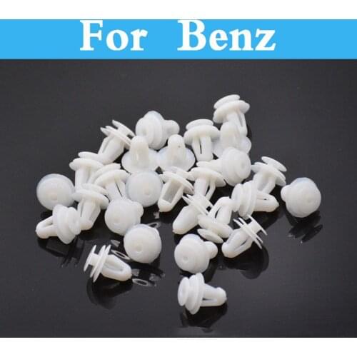 50pcs White Car Styling Bumper Rivet Retainer Push Cover Fender For Benz S Glass Cla B E C Gla Cls Gle Glc A45 C63s Amg A