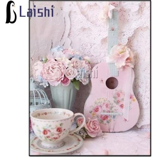Diamond Painting Pink Violin Sew Still Life Square Round Diamond Decoration Customizable Wall Art romantic Wedding decoration
