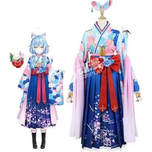 Anime YouTuber Vtuber Yukihana Lamy cosplay costume for Halloween Christmas Party Masquerade Anime Shows Halloween Outfit